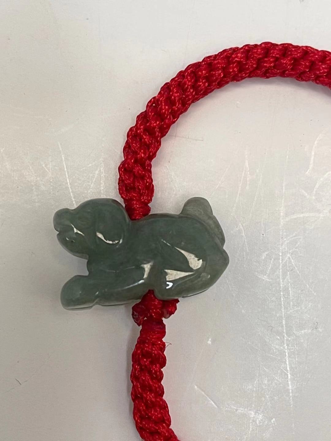 DOG - Jade Zodiac Lucky Bracelet & Anklet Year of Dog ( Adult and Kid Size)
