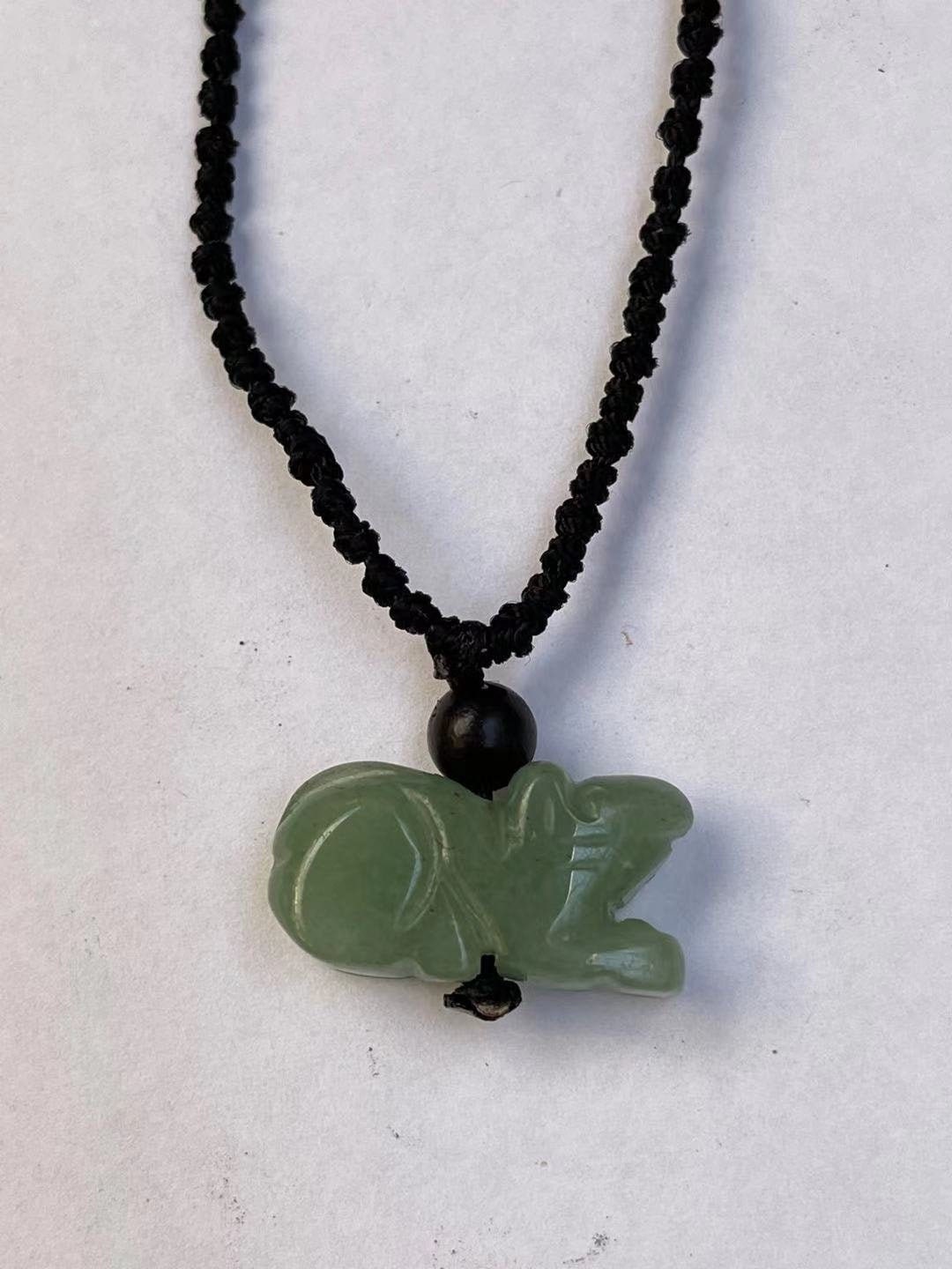 RAT - (Good Luck Zodiac of 2021) Real Jade Zodiac Lucky necklace Year of Rat