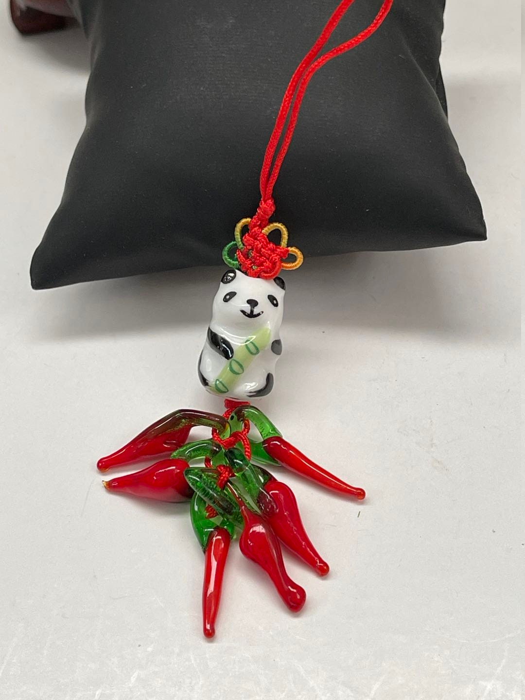 Good Luck Panda Chili Pepper Charm