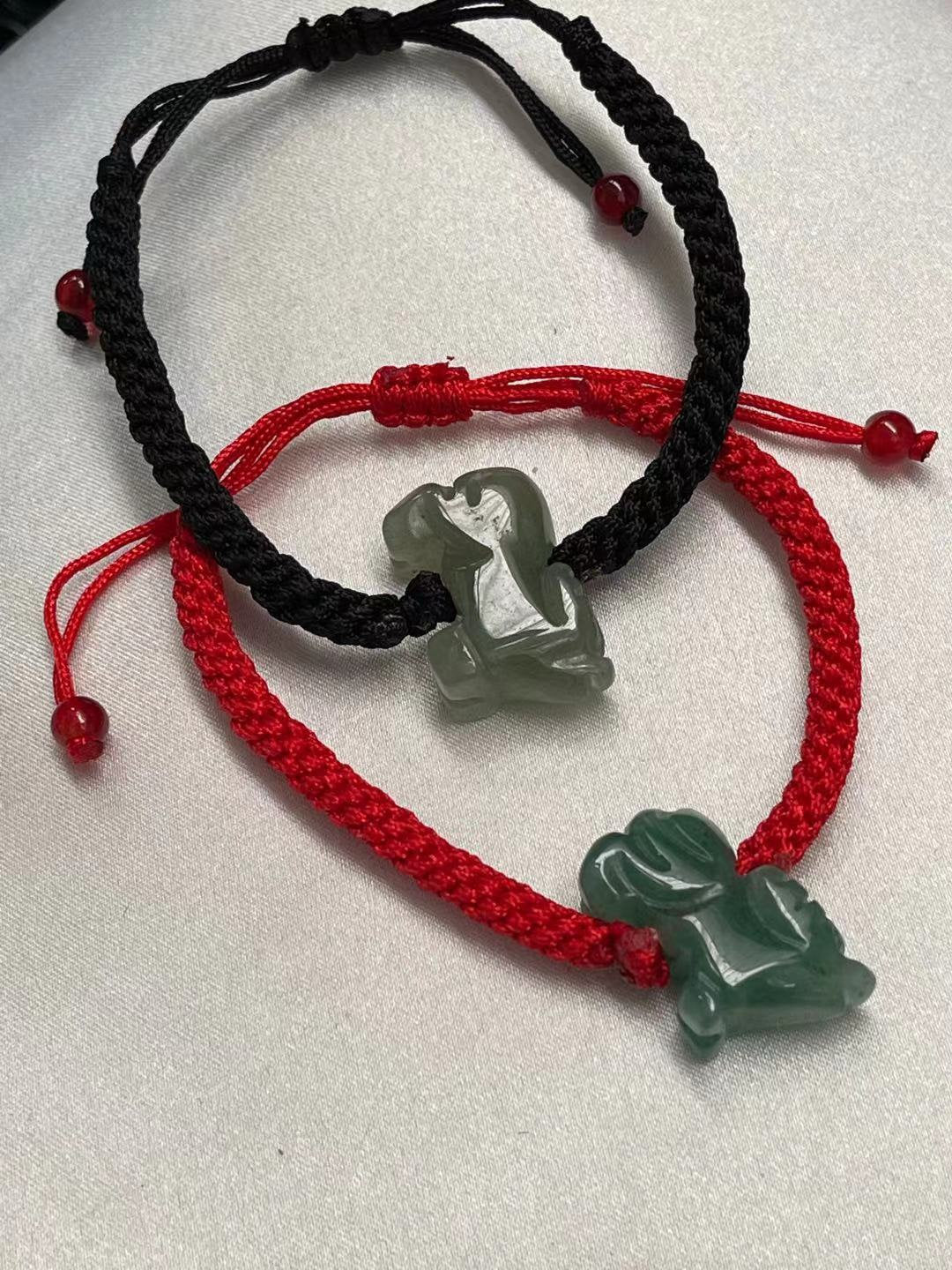 OX -Real Jade Zodiac Lucky Bracelet And Anklet Year of OX 2021 (Adult And Kid Size)
