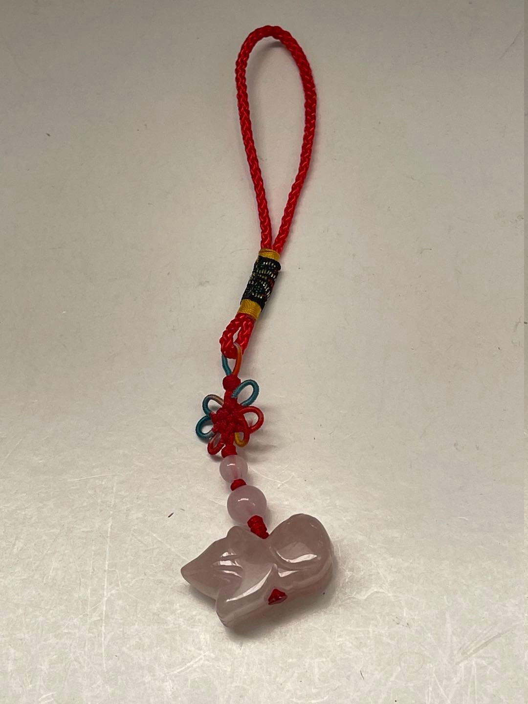 RAT - Good Luck Zodiac of 2021- Rose Quartz Zodiac Lucky Charm Year of Rat