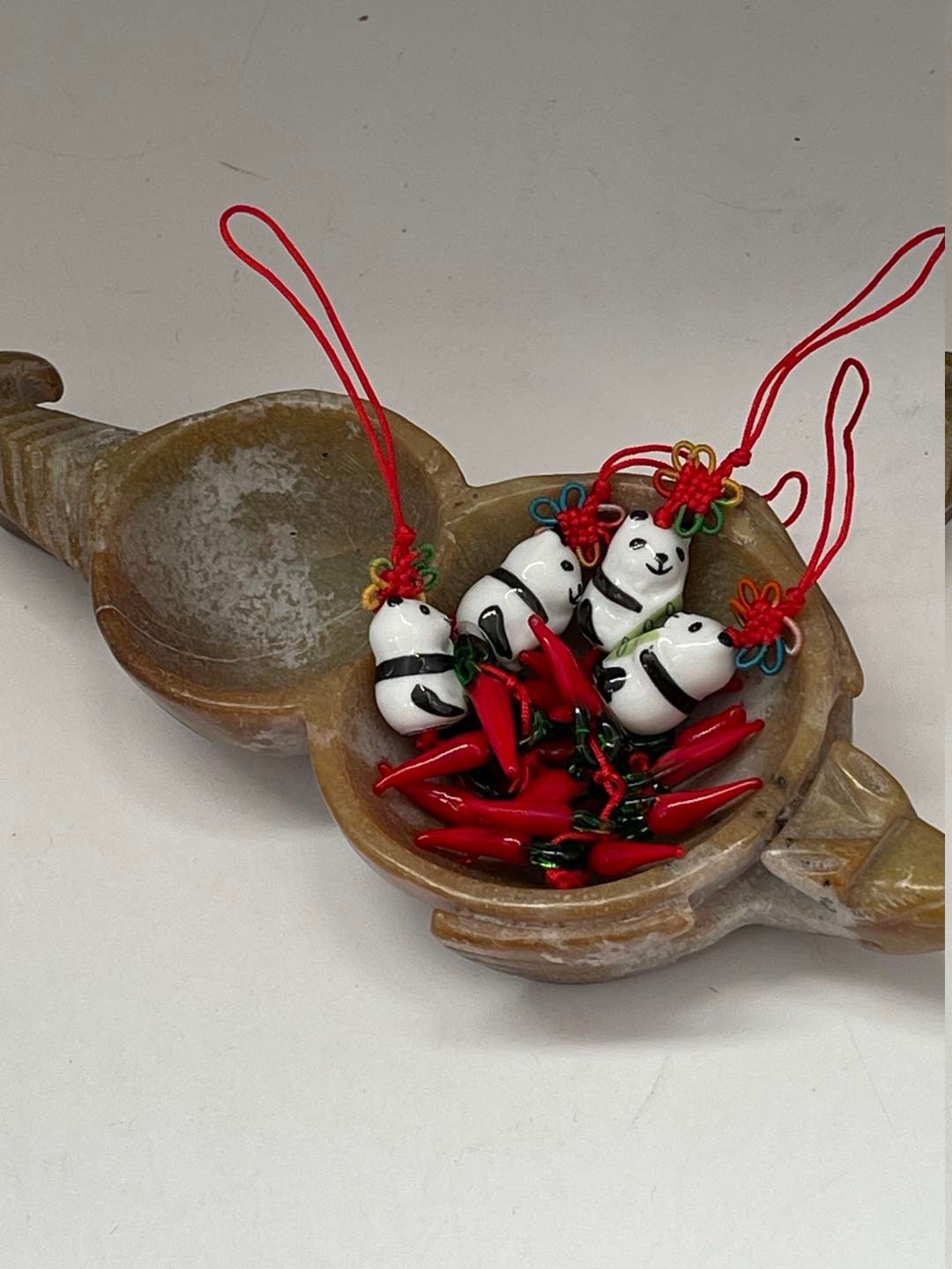 Good Luck Panda Chili Pepper Charm