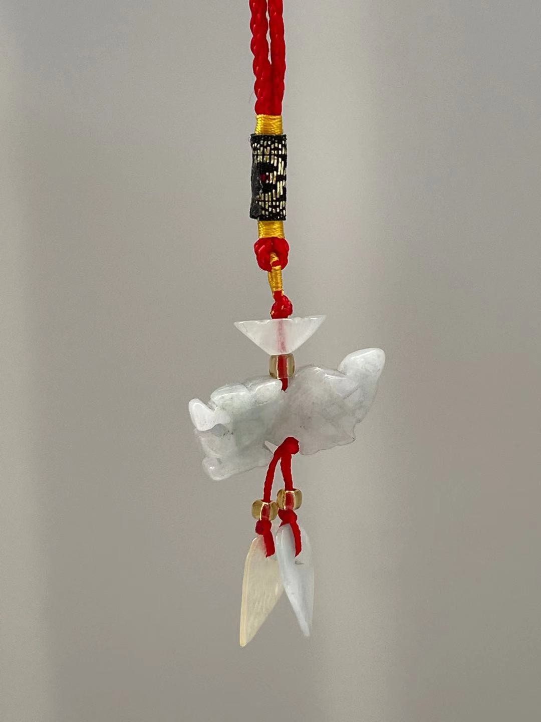 DRAGON - 2024 Year of Dragon White Jade Zodiac Lucky Charm Dragon-2024