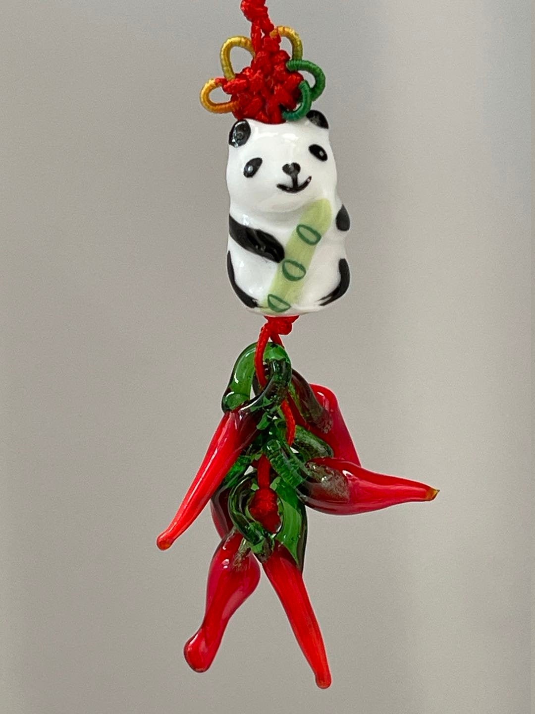 Good Luck Panda Chili Pepper Charm