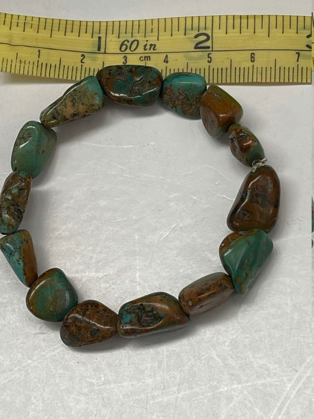 Three Strand & single Stretch Natural Turquoise Bracelet