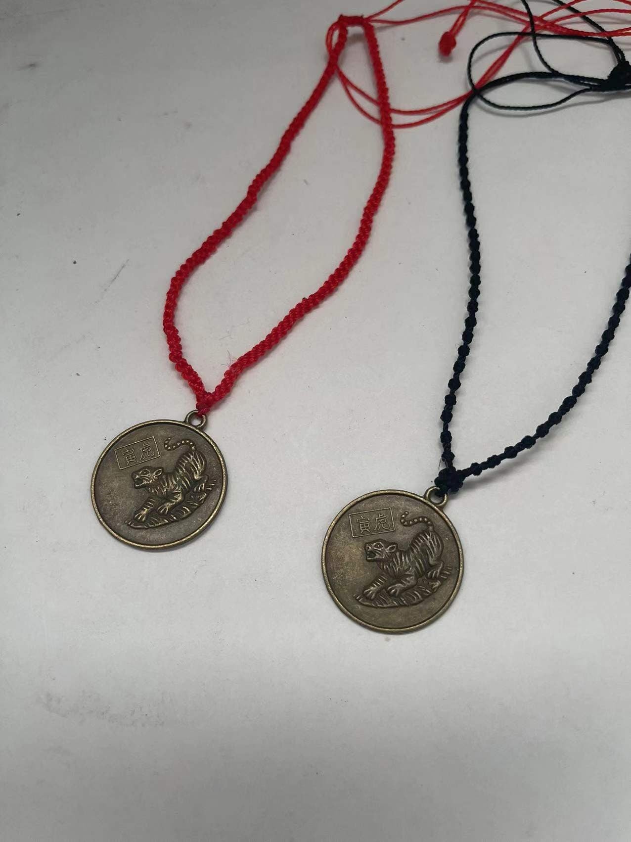 DRAGON - 2024 Good Fortune Zodiac of year 2024, Brass Zodiac Lucky Pendant Year of 2024