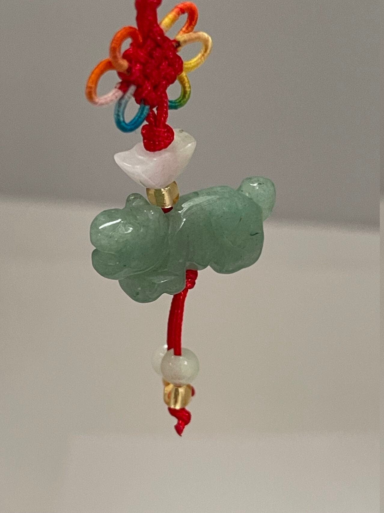 TIGER - Natural Jade Good Luck Charm Zodiac Year of Tiger