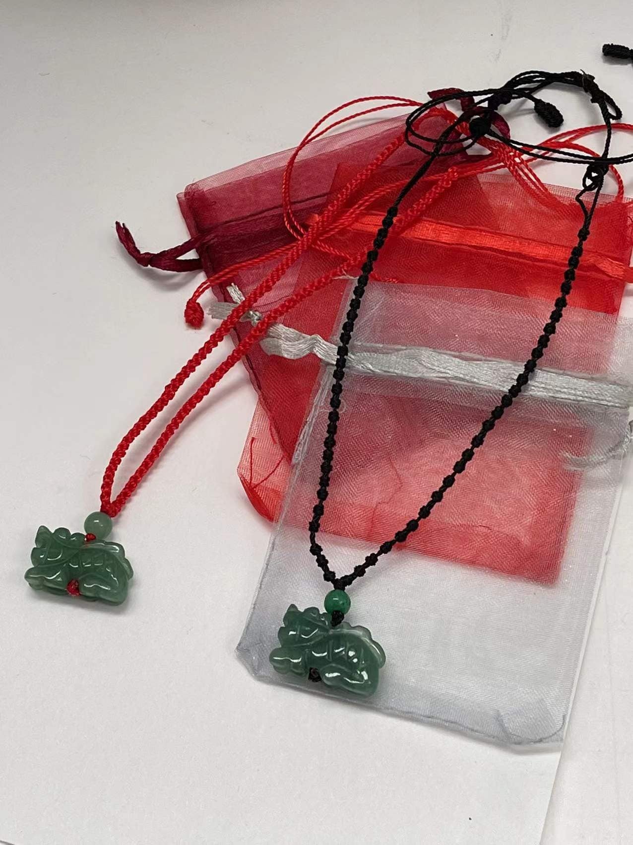 DRAGON - Jade Zodiac Lucky Charm Necklace - Year of Dragon
