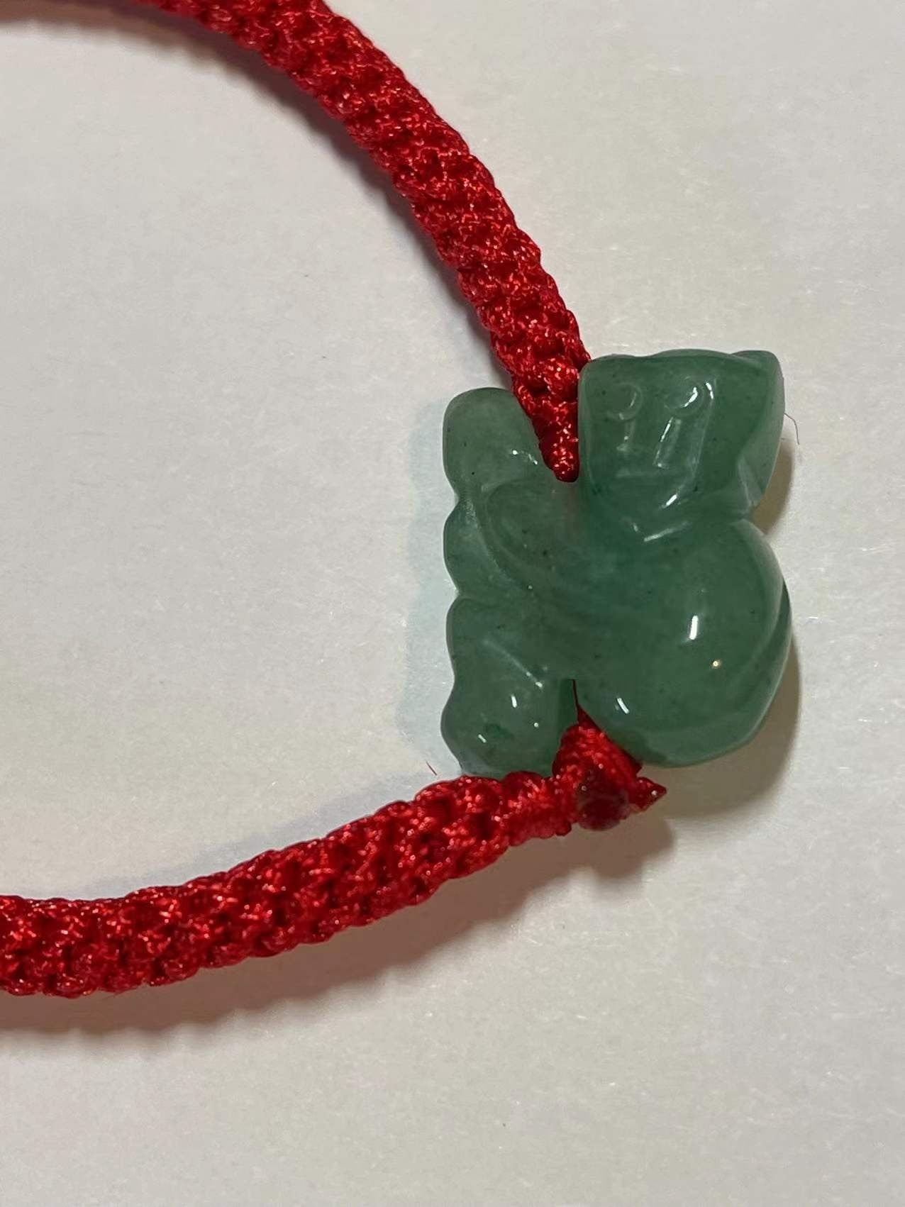 MONKEY - Real Jade Good Luck Zodiac Charm Bracelet And Anklet ( Adult and Kid Size)