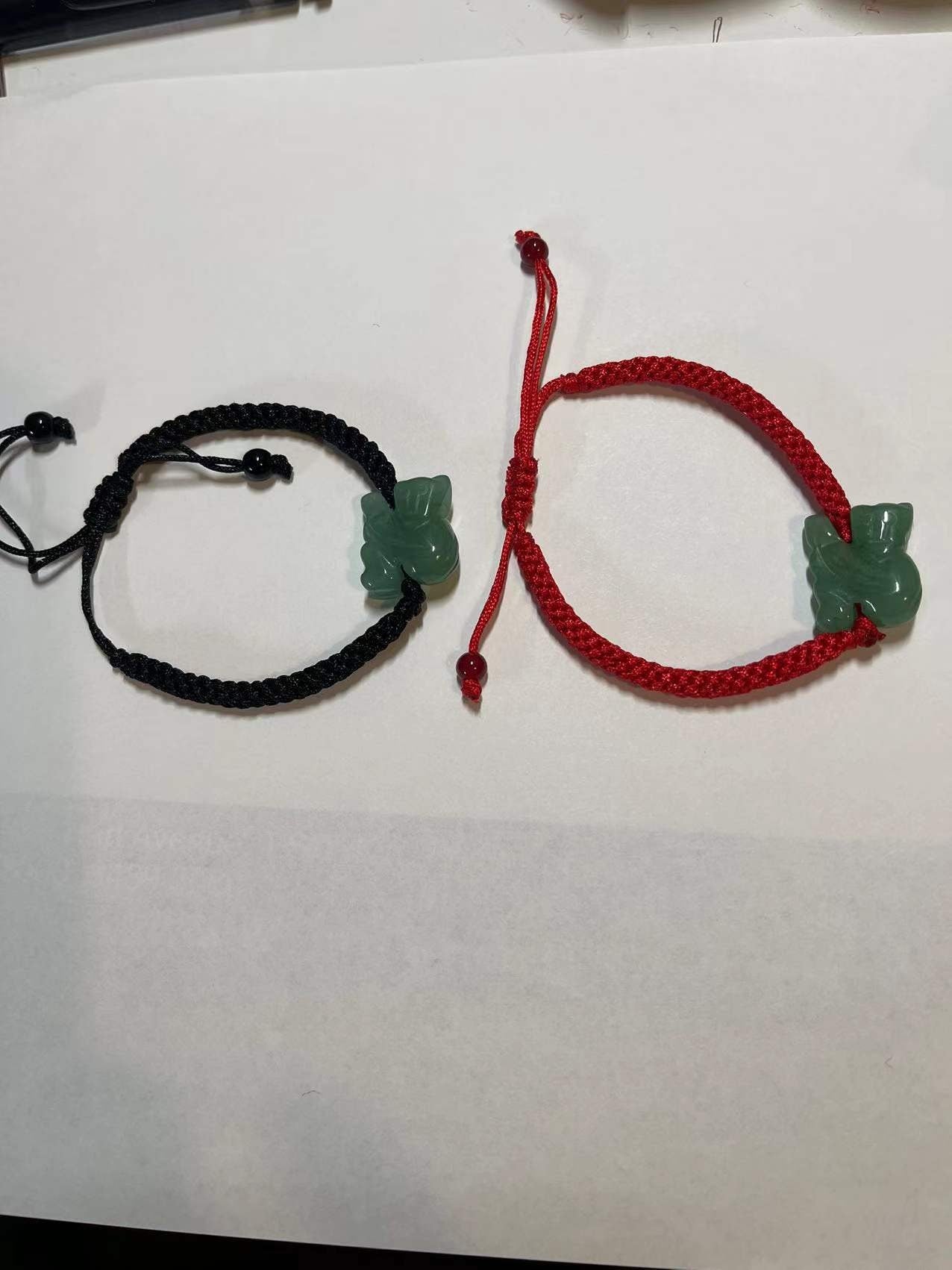 MONKEY - Real Jade Good Luck Zodiac Charm Bracelet And Anklet ( Adult and Kid Size)