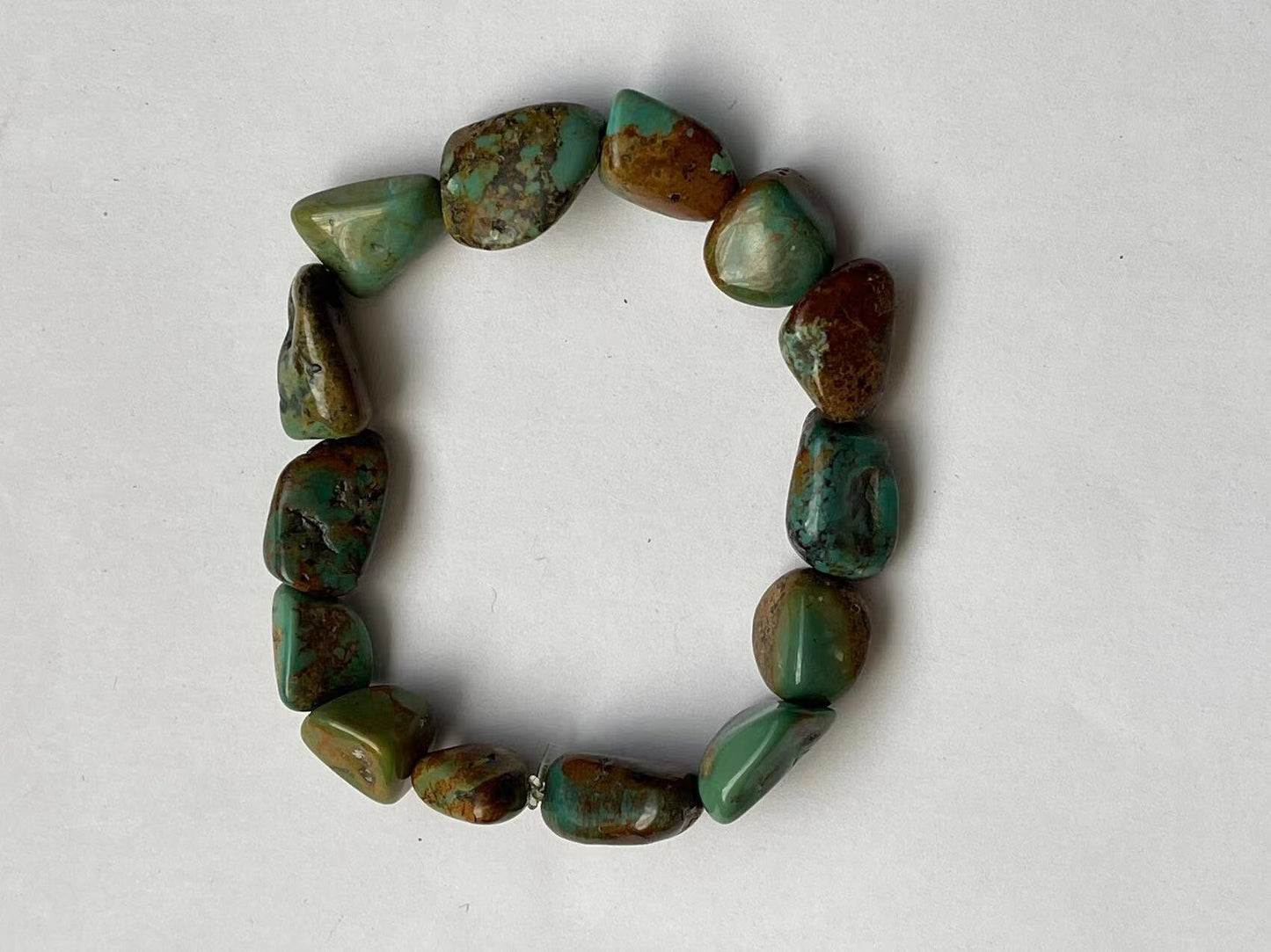 Three Strand & single Stretch Natural Turquoise Bracelet