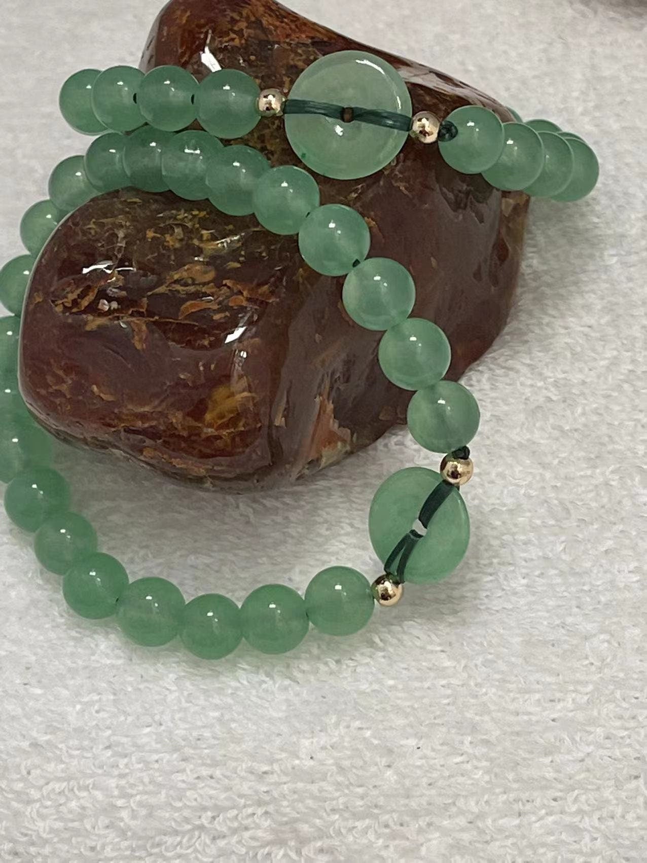 Good Luck Jade Donut Bracelet
