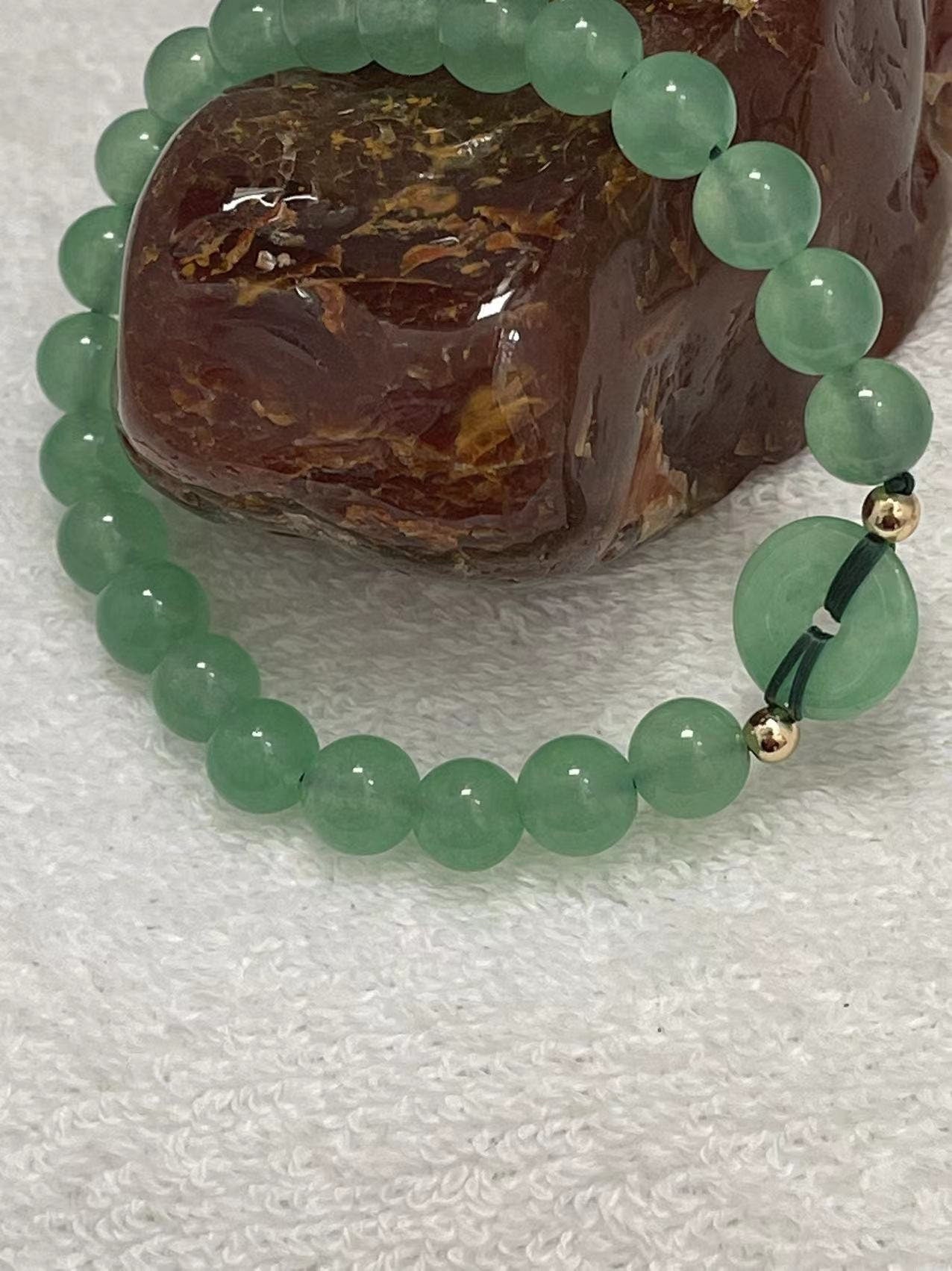 Good Luck Jade Donut Bracelet
