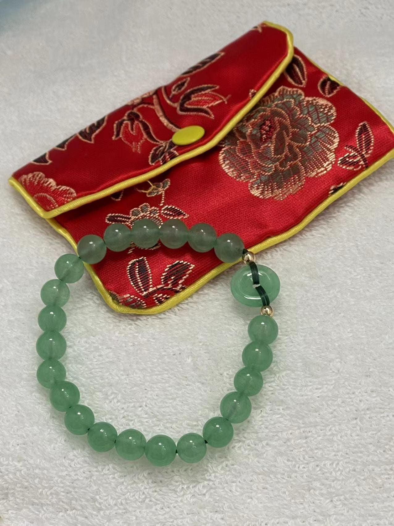 Good Luck Jade Donut Bracelet