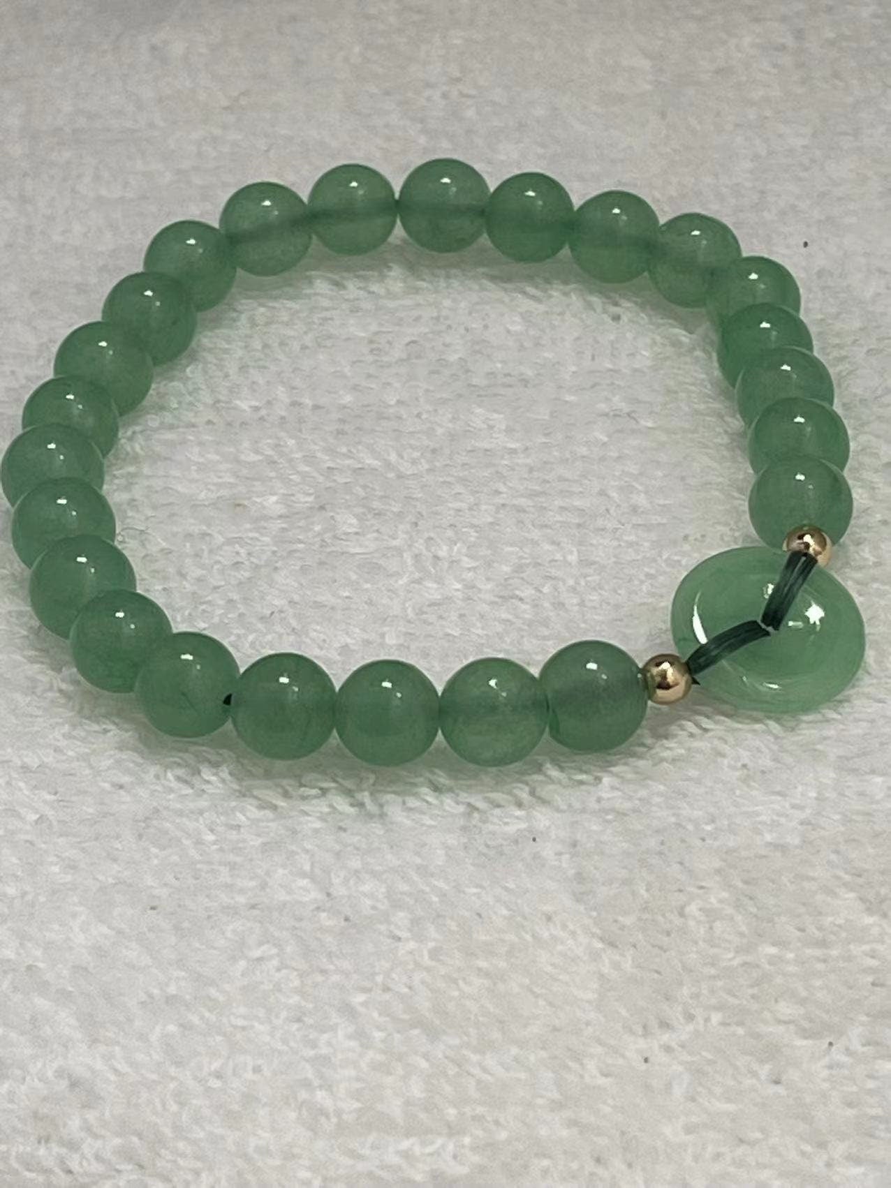 Good Luck Jade Donut Bracelet