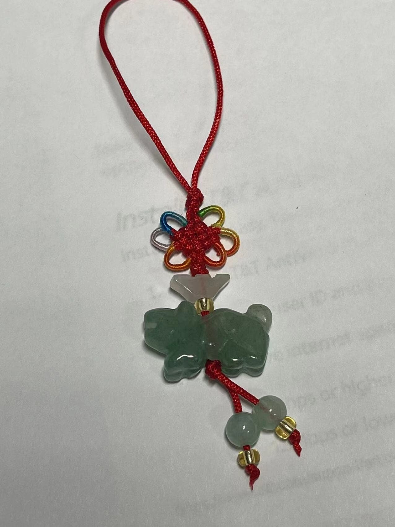 TIGER - Natural Jade Good Luck Charm Zodiac Year of Tiger