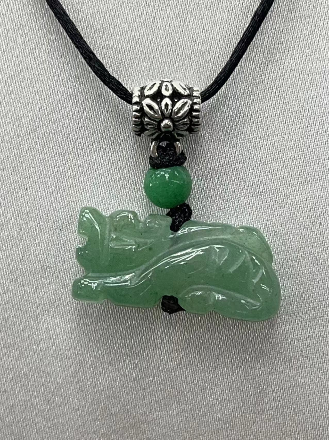 DRAGON - Jade Zodiac Lucky Charm Necklace - Year of Dragon