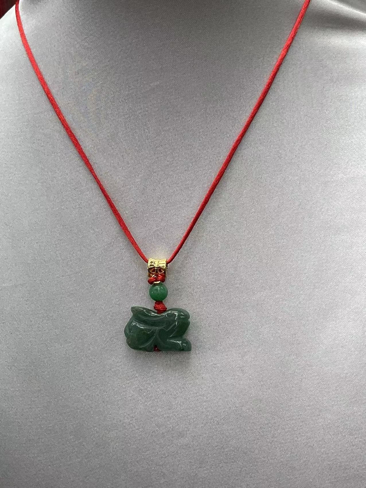 DRAGON - Jade Zodiac Lucky Charm Necklace - Year of Dragon