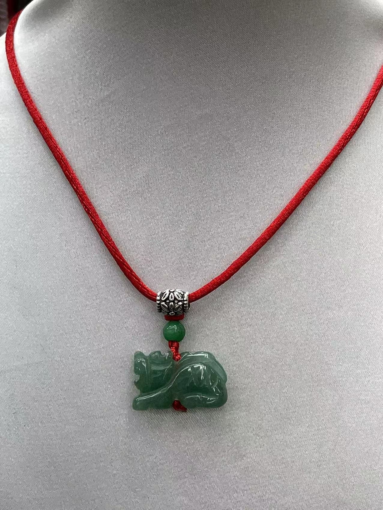 DRAGON - Jade Zodiac Lucky Charm Necklace - Year of Dragon
