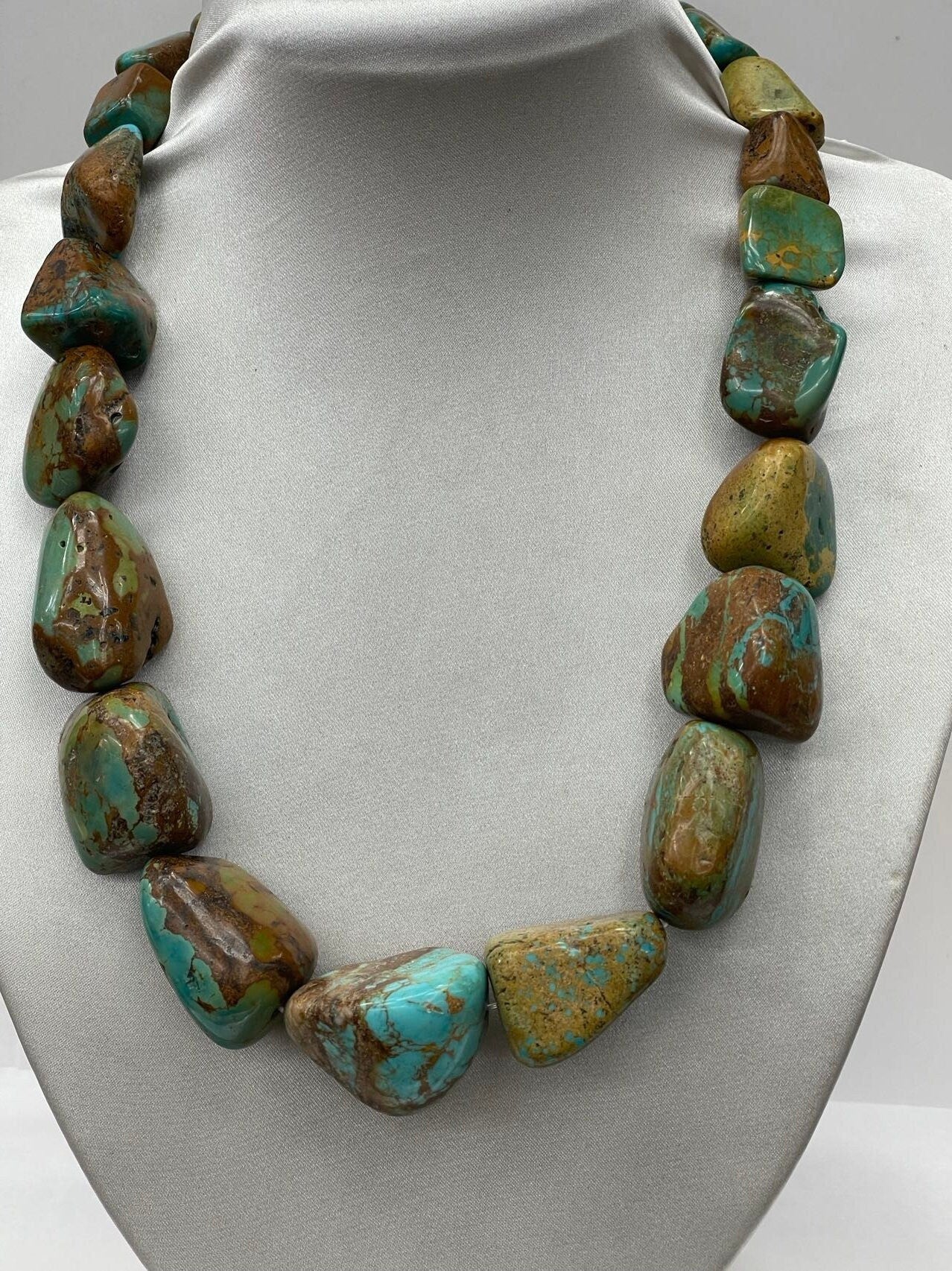 Genuine Chunky Turquoise Necklace