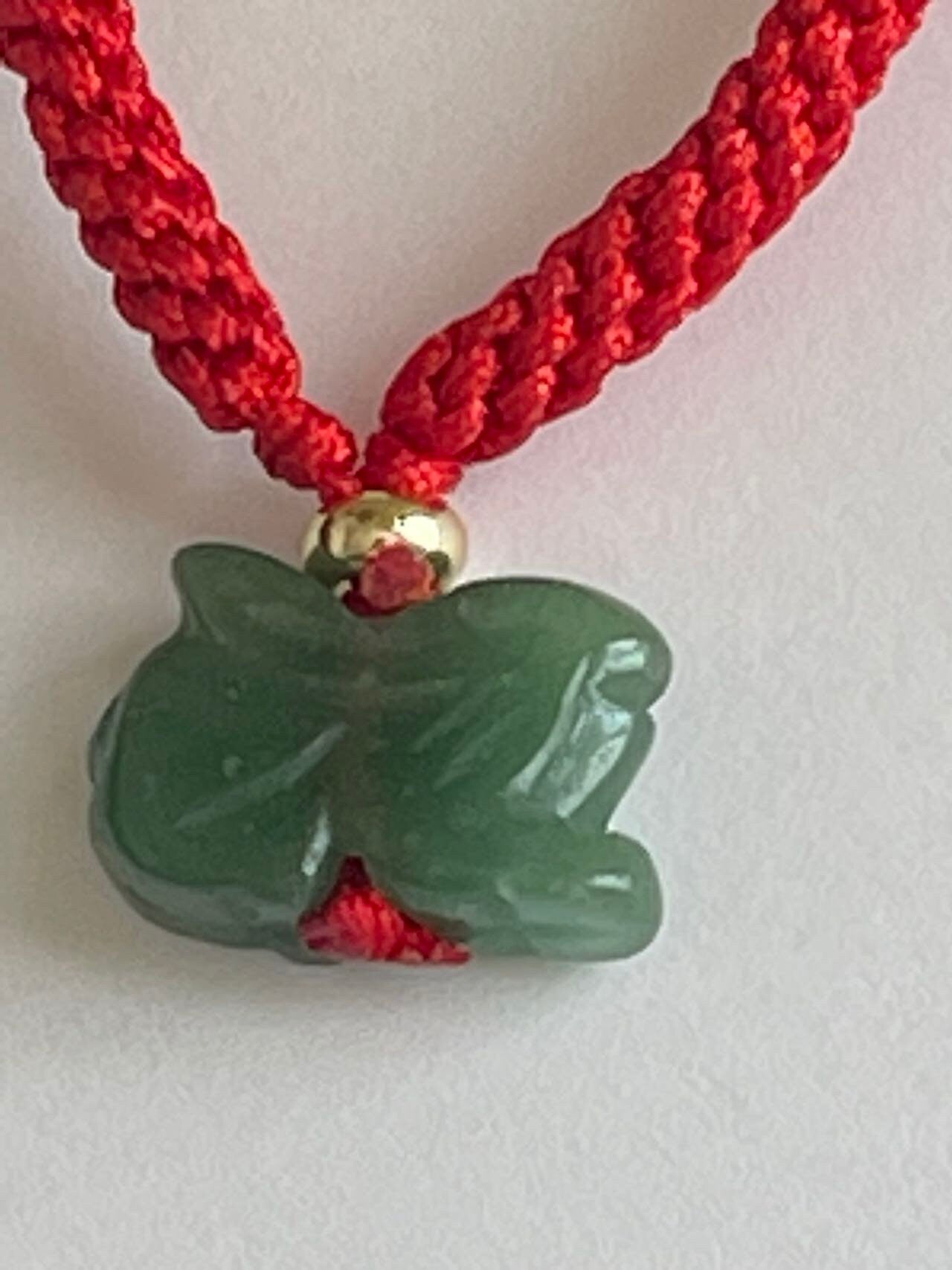 RABBIT - 2023 Year of Rabbit Natural Jade Zodiac Bracelet & Necklace ( Adult , Kid , Black ,Red Color)