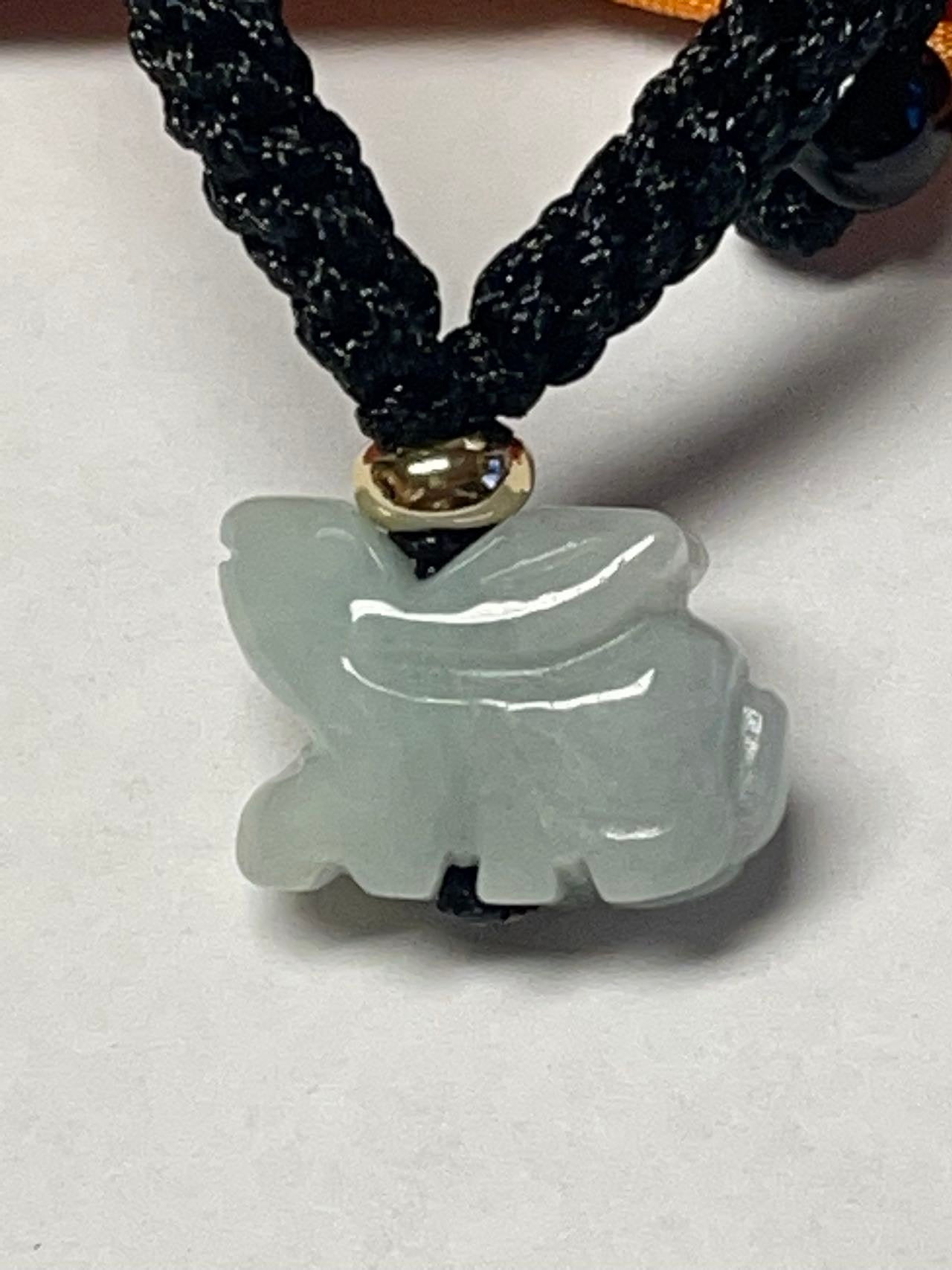 RABBIT - Natural White Jade Zodiac Necklace , Bracelet & Anklet for 2023 Year of Rabbit