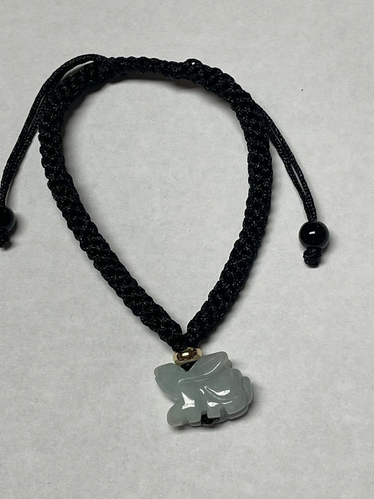 RABBIT - Natural White Jade Zodiac Necklace , Bracelet & Anklet for 2023 Year of Rabbit