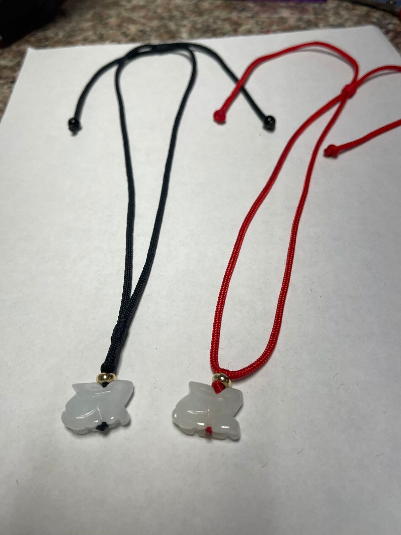 RABBIT - Natural White Jade Zodiac Necklace , Bracelet & Anklet for 2023 Year of Rabbit