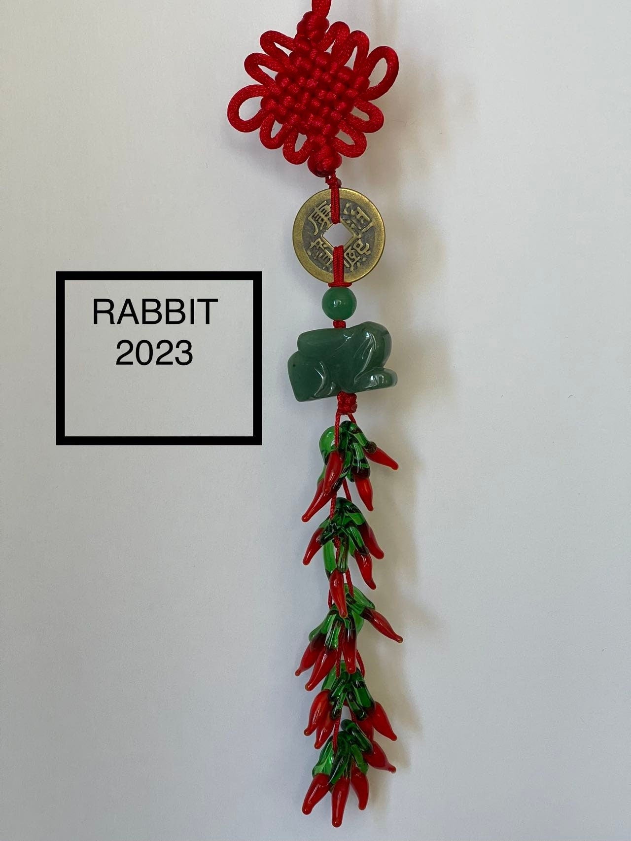 RABBIT - YEAR 0F RABBIT Lucky Charm for 2023 with Good Luck Pepper