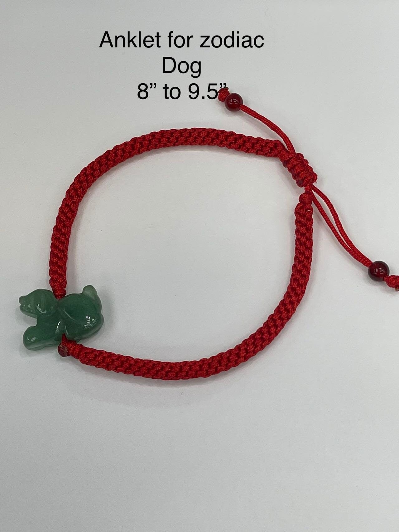DOG - Jade Zodiac Lucky Bracelet & Anklet Year of Dog ( Adult and Kid Size)
