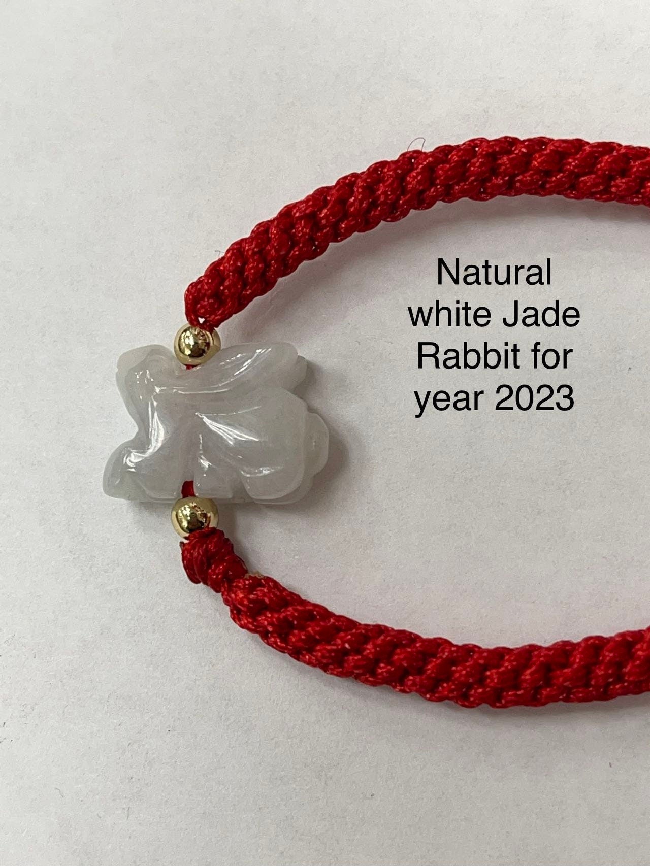 RABBIT - Natural White Jade Bracelet & Anklet for (Adult ,Kid)
