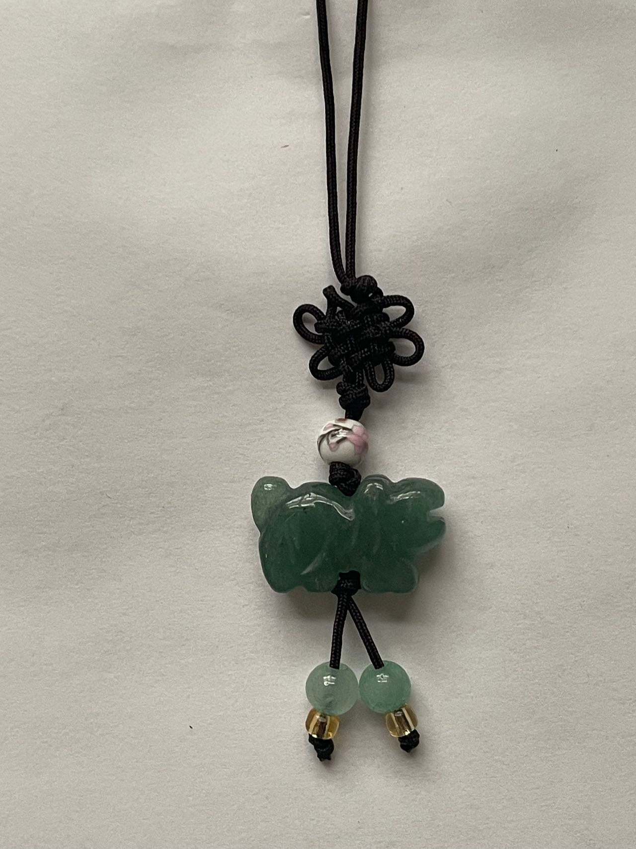 TIGER - Natural Jade Good Luck Charm Zodiac Year of Tiger