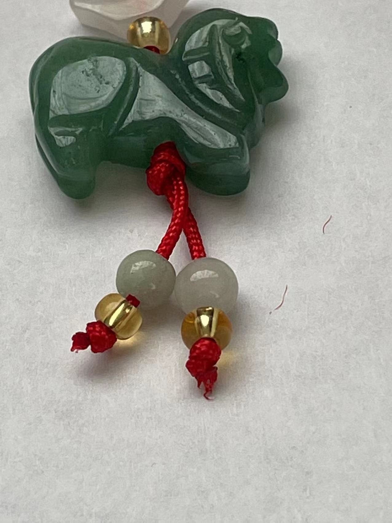RAM -Real Jade Zodiac Lucky Charm Year of Ram, Good Luck Zodiac for Rabbit of Year 2023