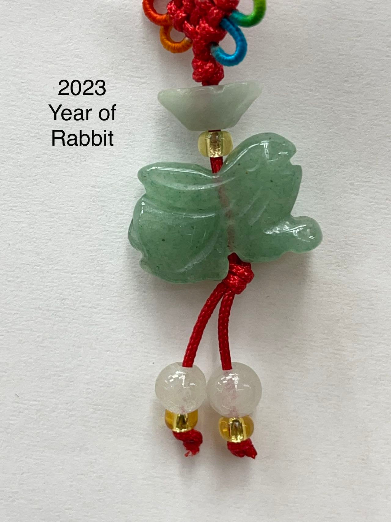 RABBIT - Real Jade Zodiac Lucky Charm Year of Rabbit