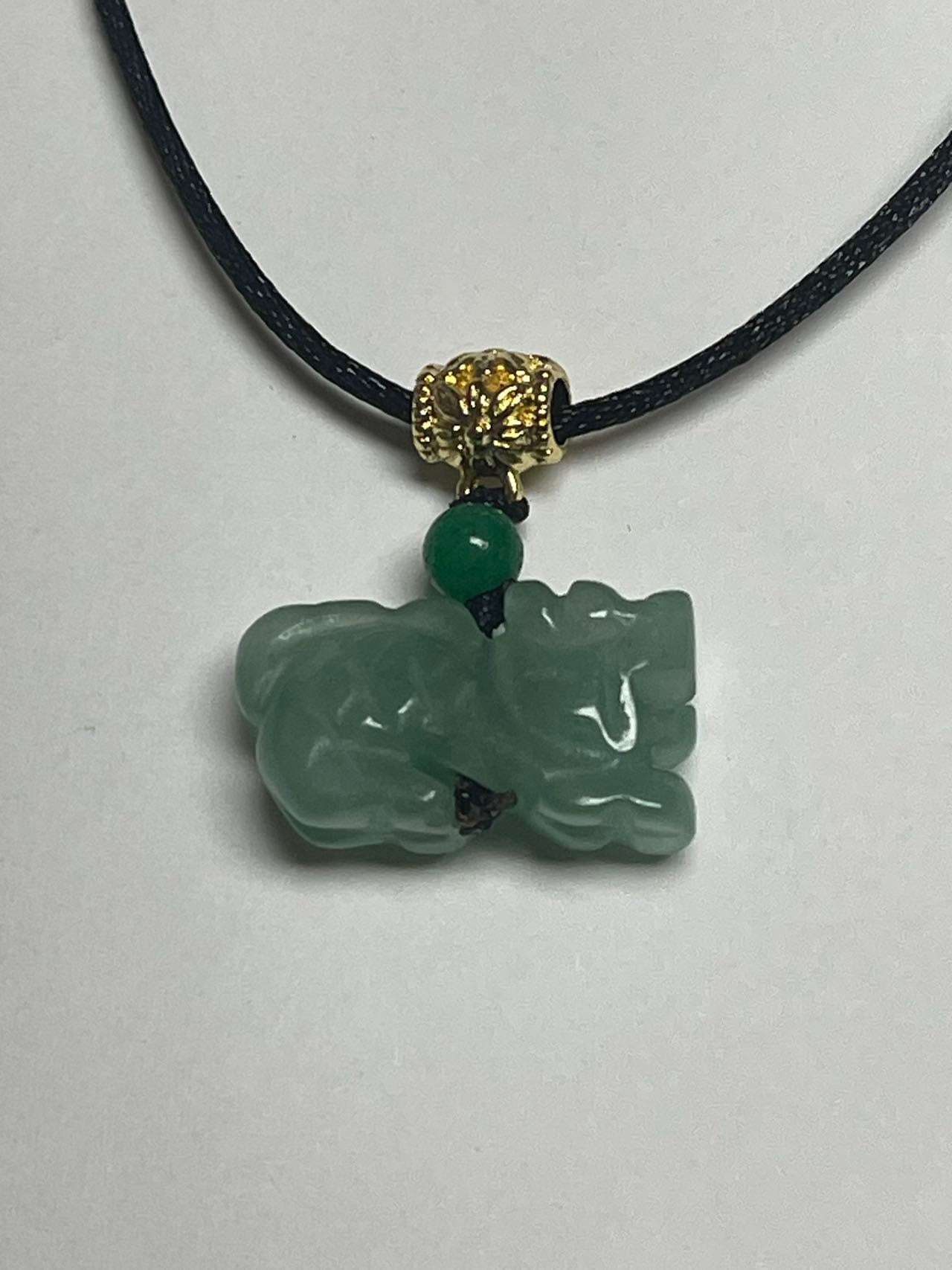 DRAGON - Jade Zodiac Lucky Charm Necklace - Year of Dragon