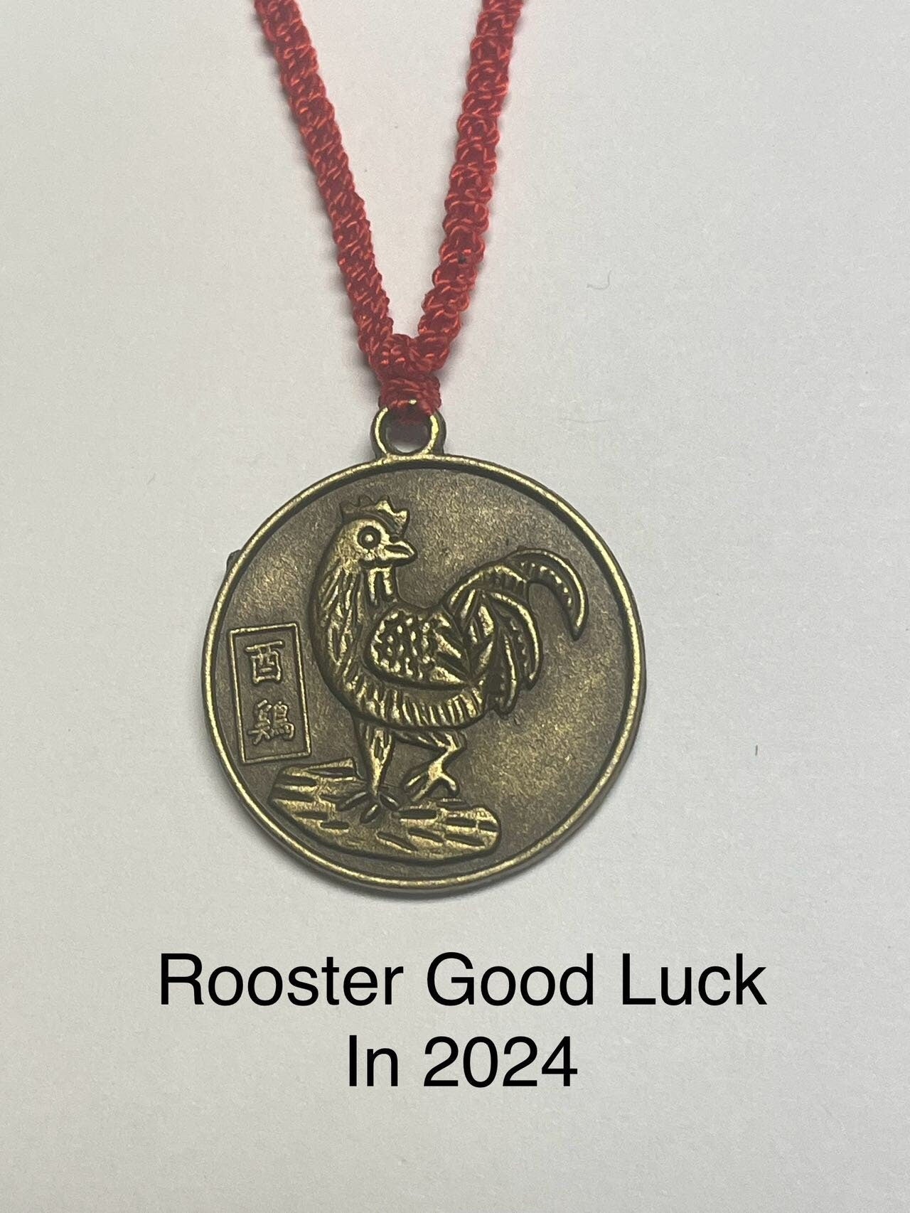 DRAGON - 2024 Good Fortune Zodiac of year 2024, Brass Zodiac Lucky Pendant Year of 2024