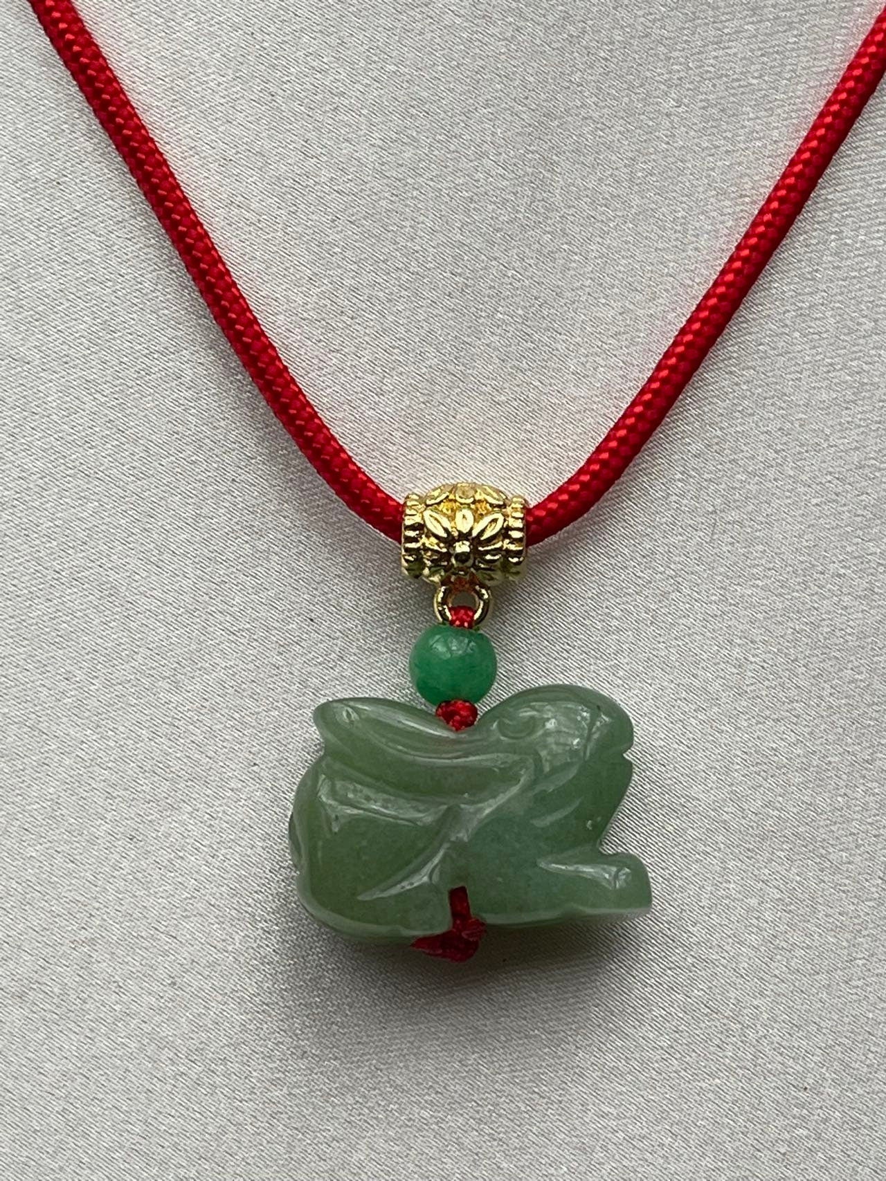Rabbit - Jade Zodiac Lucky Necklace - Year of Rabbit 2023 (Adult & Kid)