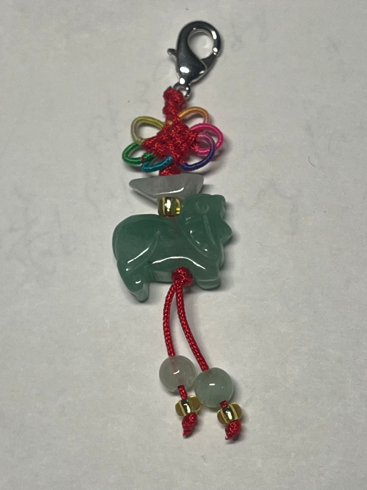 RAM -Real Jade Zodiac Lucky Charm Year of Ram, Good Luck Zodiac for Rabbit of Year 2023