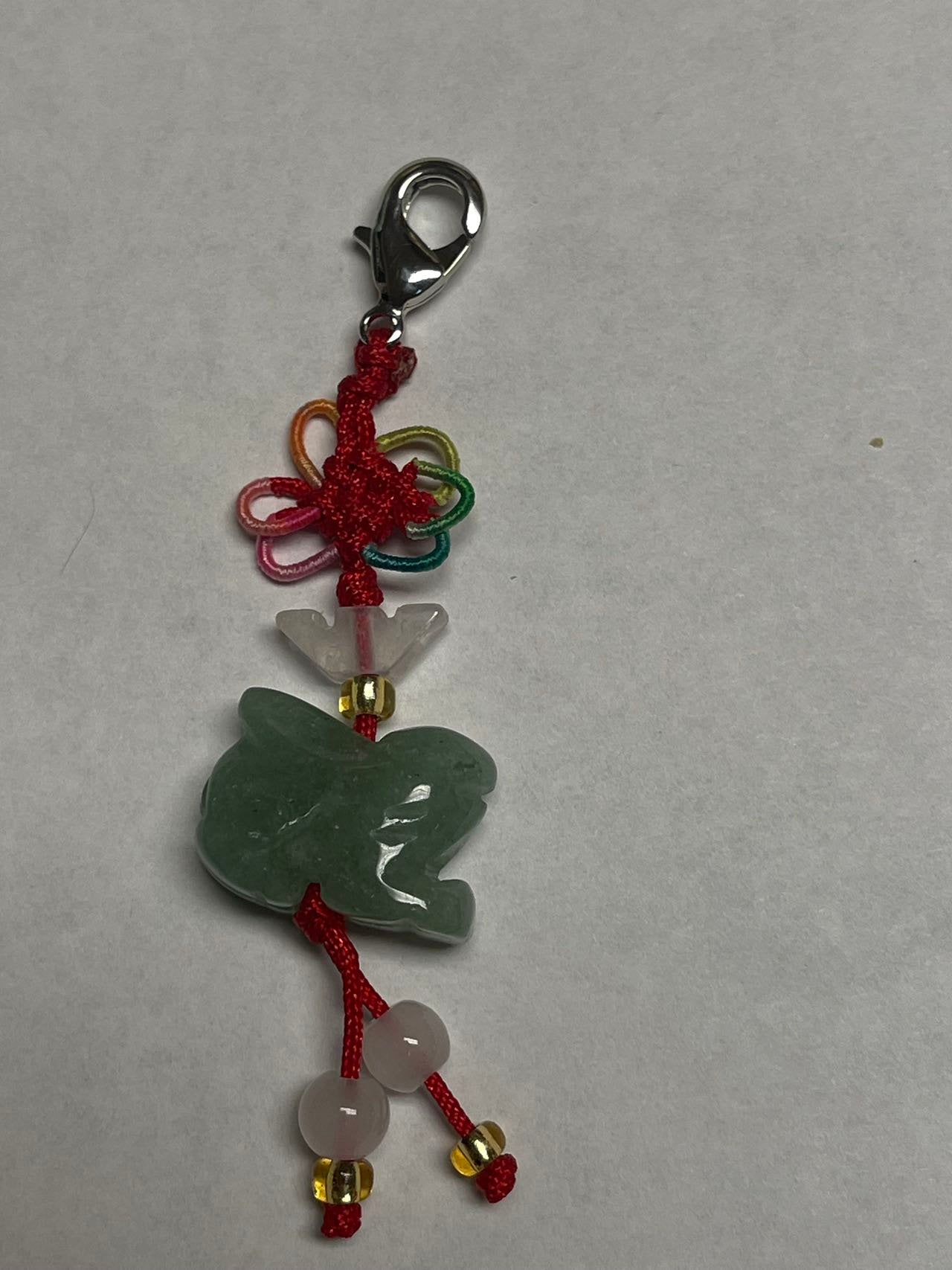 RABBIT - Real Jade Zodiac Lucky Charm Year of Rabbit