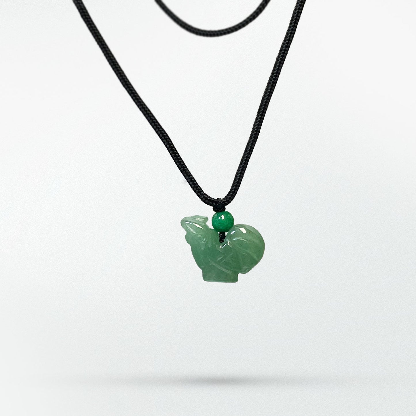 ROOSTER - Good Luck Zodiac for Year of Dragon 2024 Real Jade Zodiac Necklace Year of Dragon (Black & red Color)