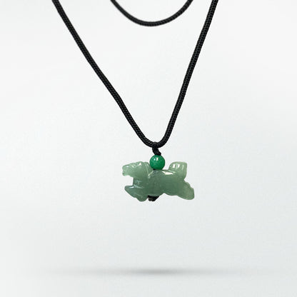 Horse - Real Jade Zodiac Lucky Necklace