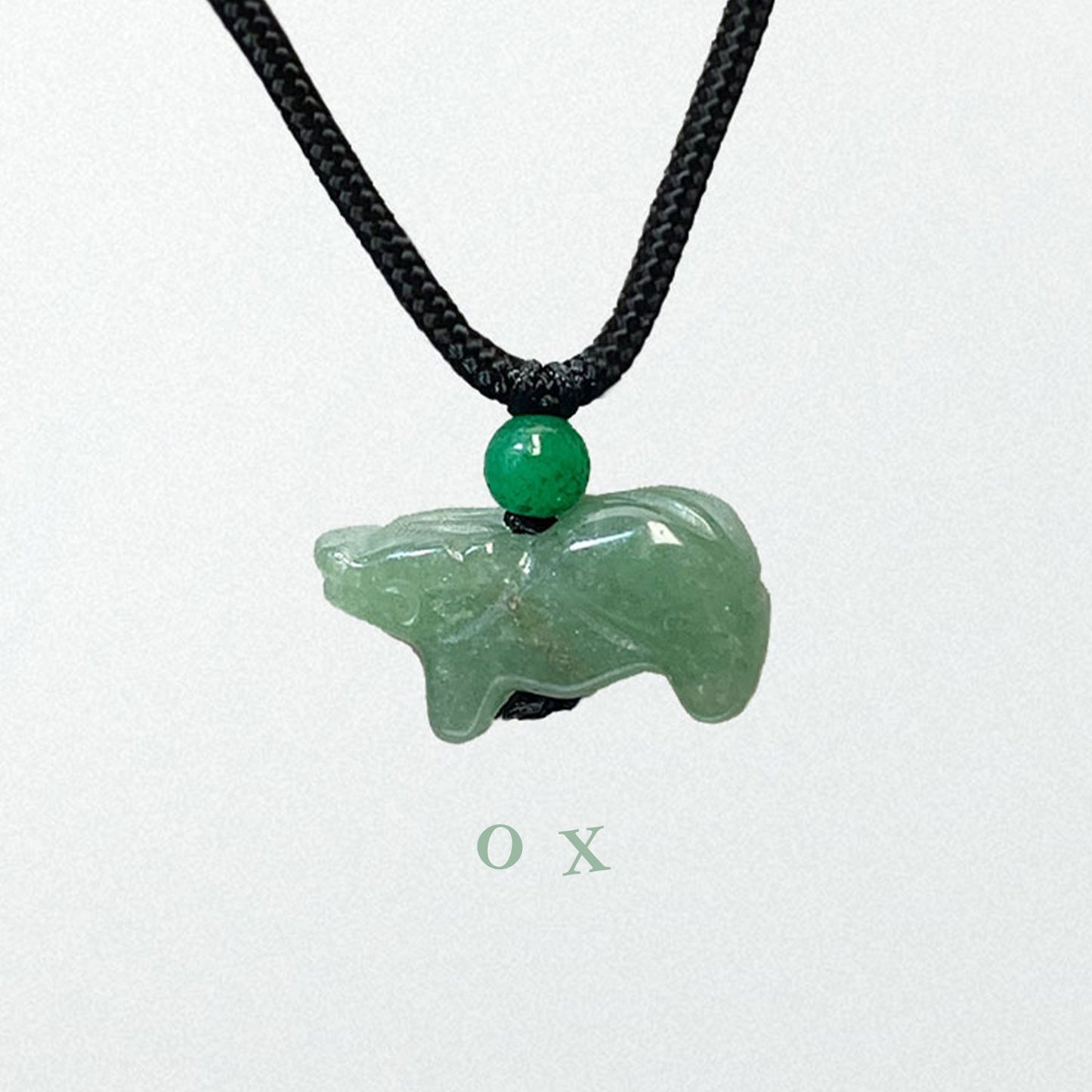 Ox - Real Jade Zodiac Lucky Necklace