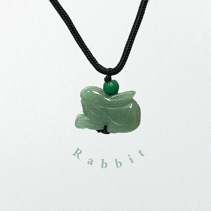 Rabbit - Real Jade Zodiac Lucky Necklace