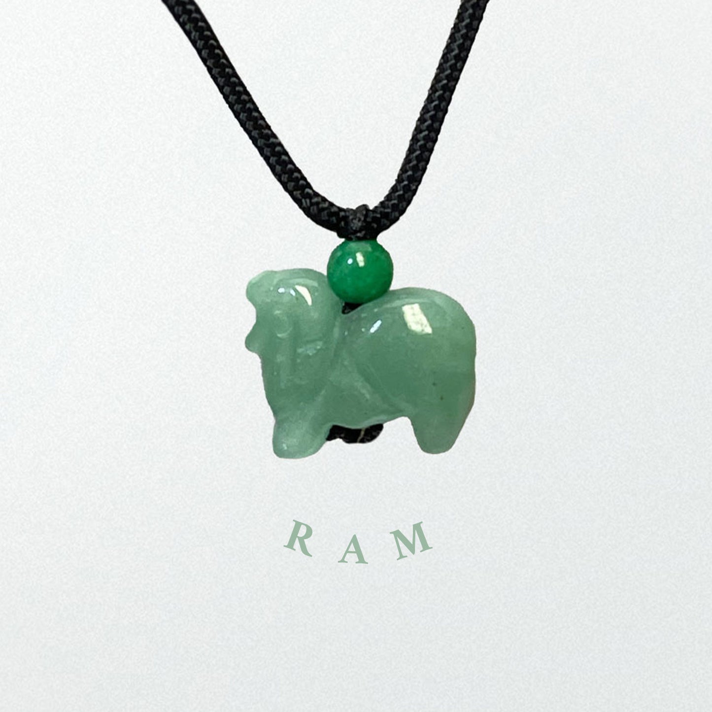 Ram - Real Jade Zodiac Lucky Necklace