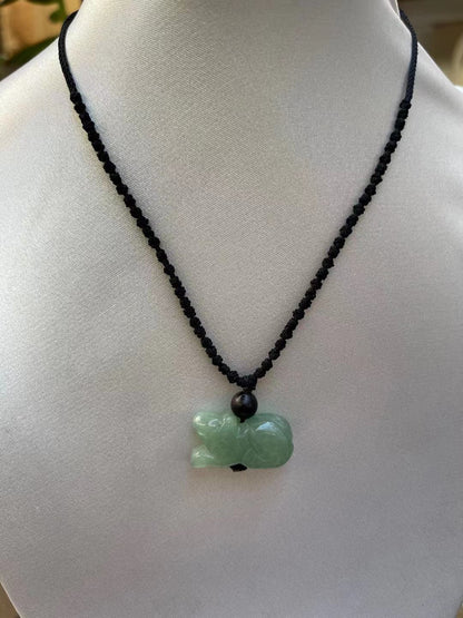 RAT - (Good Luck Zodiac of 2021) Real Jade Zodiac Lucky necklace Year of Rat