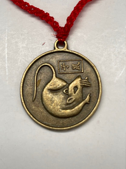 DRAGON  - 2024 Good Fortune Zodiac of year  2024, Brass Zodiac Lucky Pendant Year of 2024