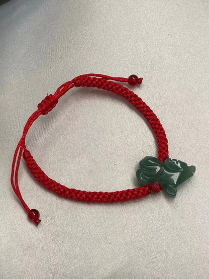 OX -Real Jade Zodiac Lucky Bracelet And Anklet  Year of OX 2021 (Adult And Kid Size)