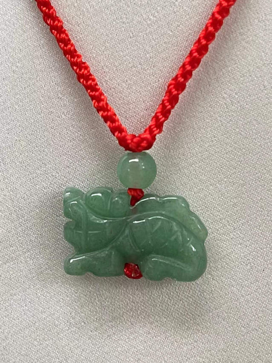 DRAGON - Jade Zodiac Lucky Charm Necklace - Year of Dragon