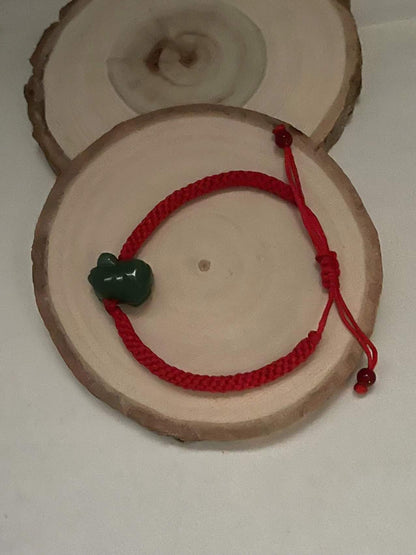 Boar - Real Jade Good Luck Zodiac Bracelet for 2023  Year of Rabbit (Adult & Kid Size)