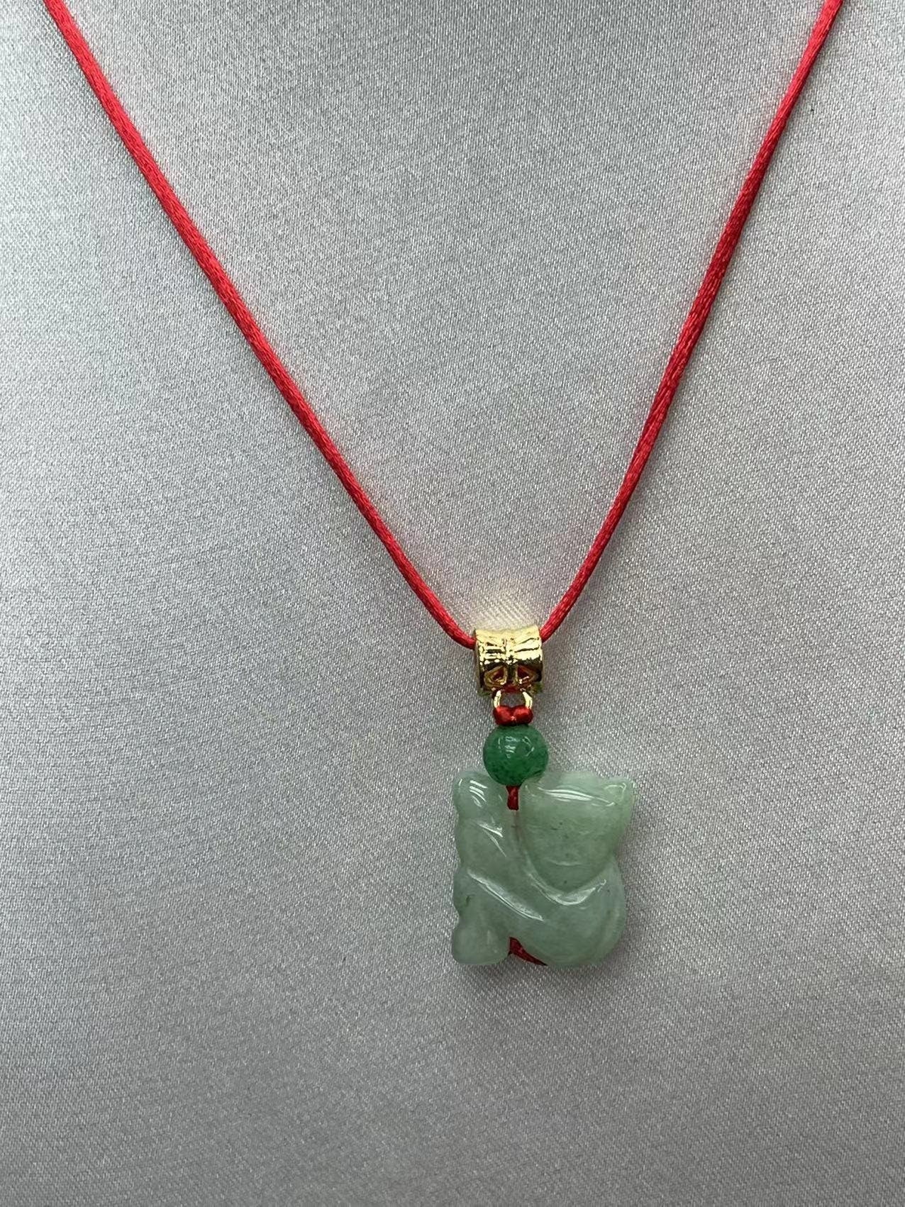 MONKEY - Real Jade Zodiac Necklace Year of Monkey